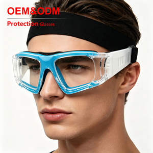 Lunettes de sport de basketball unisexe avec monture TPE PC, boucle rotative, doublure amovible, compatibles avec les verres de myopie et verres transparents - Product Image 1