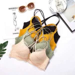 Wholesale Wire Free Sexy <strong>Lace</strong> Bra Suit Seamless Comfortable Girls Lingerie Bra and Panty <strong>Underwear</strong> <strong>Set</strong> - Product Image 3