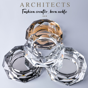 Posacenere di vetro con Logo personalizzato di lusso in cristallo tagliato a mano - Product Image 6