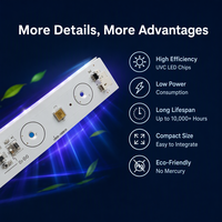 Lampe de stérilisation UV LED pour emballages alimentaires 12V Double source lumineuse 275nm/365nm/395nm UVB/UVC Télécommande Garantie 1 an OEM/ODM