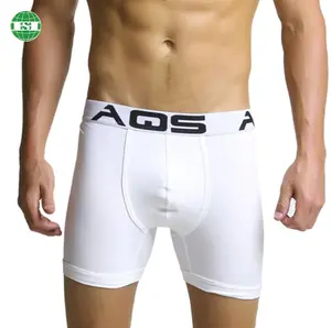 Customised logo men's underwear white cotton spandex boxer briefs private tags OEM package one stop service