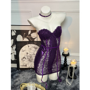 Hot Selling Lingerie Patchwork Sexy Lace Wrapped Chest Sexy Lingerie Women's Lingerie Fun Set - Product Image 6