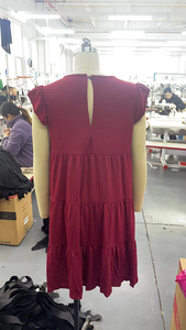 Vestido Casual Retro Personalizado con Logotipo, Estilo Oficina, Moda <span class=keywords><strong>para</strong></span> <span class=keywords><strong>Mujer</strong></span>, Vestido de Fiesta, Vestidos Plisados de Manga Corta <span class=keywords><strong>para</strong></span> Mujeres y Niñas - Product Image 5