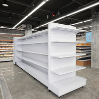 Présentoir moderne LICHEN simple face pour usage léger, étagères de supermarché rotatives personnalisées et peu encombrantes, étagère à chaussures métallique