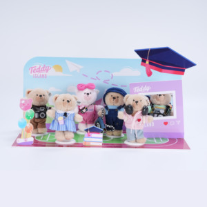 Décor <span class=keywords><strong>de</strong></span> Classe Assorti à l'Uniforme Scolaire Style Collège avec Ours en Peluche comme Cadeaux pour le Démarrage des Classes - Product Image 2