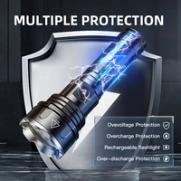 Lampe torche LED rechargeable puissante R3 pour extérieur, 36W haute puissance 2000LM, idéale pour le camping, IP44, en alliage d'aluminium