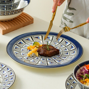 Sáng Tạo phong cách Châu Âu Bộ đồ ăn 28 đầu đặt xương Trung Quốc charred-kenoli bát gốm đĩa súp muỗng thức ăn phương Tây ăn uống tại nhà - Product Image 4