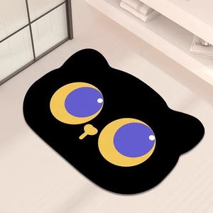 Nouveauté, tapis de bain personnalisé lavable en Nappa Grain PU, antidérapant, chat noir, style moderne, tapis de douche absorbant l'<span class=keywords><strong>eau</strong></span> pour hôtel et maison - Product Image 4