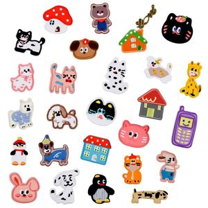 Computer Embroidery Self-Adhesive Nonwoven <b>Felt</b> Small Cartoon Cute <b>Animal</b> House Design Polyester Patches for Clothing Bags - Product Image 1