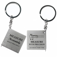 Aanpasbare sublimatie meetlint cadeau met aangepaste laserprint logo 1,3 meter, draagbare metalen meetlint sleutelhanger