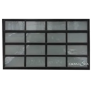 Gaya Amerika Harga Pabrik Anti-Pencurian Otomatis Kaca Frame Aluminium Pintu Garasi