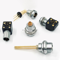 EX-PRO Circular ECG 1B Series Conector hembra de empuje de grado médico autoblocante Protección IP64 Núcleo de aguja de ángulo de 90 grados