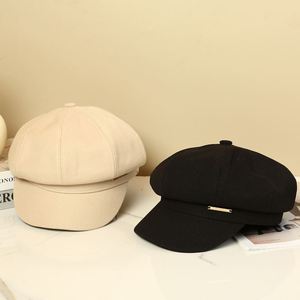 Autumn Winter New Octagonal Hat Internet Popular All-Match Painter Beret Visor Cloth Material <b>Makes</b> <b>Face</b> Look Small Japanese - Product Image 2