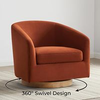 Fauteuil pivotant en velours de designer pour hall d'hôtel - Qualité professionnelle OEM