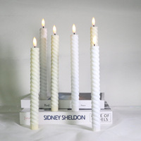 Bougie LED à flamme 3D avec télécommande colorée, piles en vrac, bougies longues, décoration de Noël, de mariage et de fête à domicile