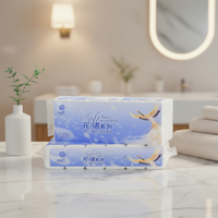 Prix de gros pour 5 couches, 12 rouleaux de papier toilette 100% pâte de bois vierge, emballage personnalisé pour usage en salle de bain