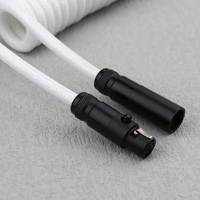 Kabel Mini XLR USB ke Type-C Berbahan Nilon Terjalin dengan Kabel Paracord, Mendukung Pengisian Cepat 3A untuk Keyboard Mekanik