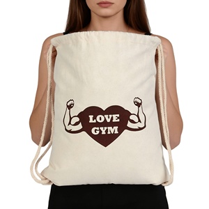 Wholesale Cotton <b>Canvas</b> Foldable String <b>Bag</b> Custom Printed Promotional <b>Drawstring</b> Backpack <b>Bags</b> for Yoga Travelling Basketball - Product Image 1
