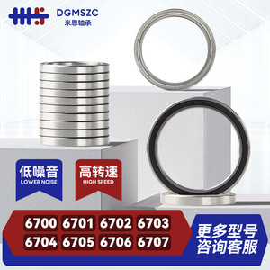 Rodamiento de Bolas de Ranura Profunda 6700 10x20x5mm, Doble Tapa, Acero Cromado, Precisión P0, Maquinaria de Empaque - Product Image 4