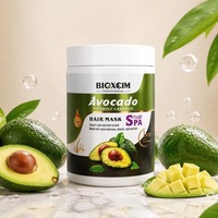 Série de masques capillaires multi-formules Bioxcim : Huile d'argan, noix de coco, aloe vera, grenade, avocat, lait – Nourrissant et réparateur – Vente en gros pour salons – 1000 ml