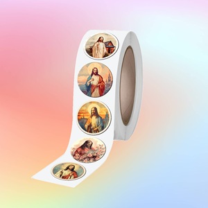 500 Uds. Rollo de pegatinas de sellado adhesivo decorativo de Material inspirador bíblico transfronterizo Original para diario y garabatos - Product Image 3