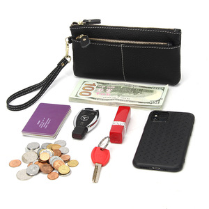 Andong <b>Leather</b> Clutch <b>Bag</b> for Women Long Zipper Wallet Genuine Cow <b>Leather</b> Purse Card Holder <b>Phone</b> <b>Bag</b> Simple Fashion 1066 - Product Image 4