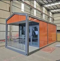 Rumah Kontainer Prefabrikasi Mewah SKYLINE Dijual, Struktur Baja Flat Pack, Panel Sandwich, Rumah Kantor Modular