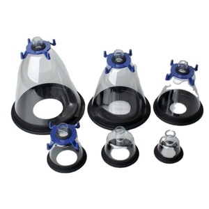 AZMED Reusable Transparent PVC Handheld Cone Veterinary Pet Breathing Anesthesia Mask with Tubes for Dogs - Product Image 1