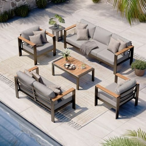 Ensemble de canapés en alliage d'aluminium de haute qualité pour hôtels, villas, cours, jardins, balcons, complexes hôteliers et espaces extérieurs - Product Image 2