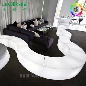 Bangku Sofa plastik LED penuh warna, kursi Sofa pesta bulat Model terbaru murah - Product Image 1
