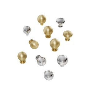 Boutons de meuble ronds en métal massif, à trou unique, style scandinave moderne et minimaliste, pour armoires, tiroirs et portes - Product Image 5