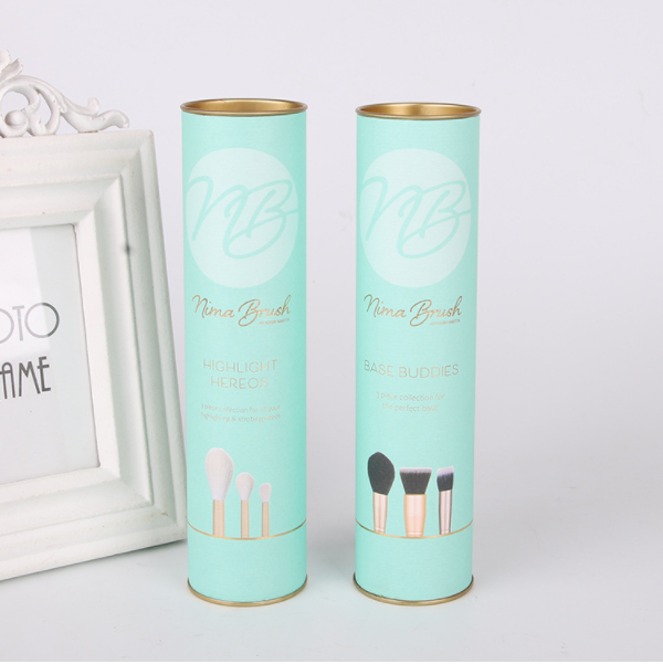 OEM Cosmetic Paper Tube Packaging Embossed Velvet Pillow Inserted