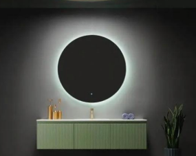 Modern Hotel Style High-end Integrated Stone Basin <b>Bathroom</b> <b>Vanity</b> with extra Large Smart Mirror - Product Image 5