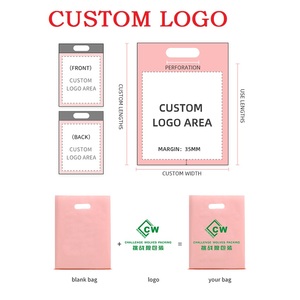 Sacs à provisions en plastique PE imperméables et à l'emporte-pièce noirs personnalisés OEM à prix d'usine pour vêtements et épicerie à usage professionnel - Product Image 3