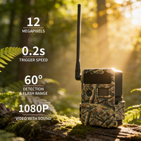 Cámara de Caza Inalámbrica 4G para Exteriores, Grabación de Video 1080P, Disparo de 0.2s, Resistente al Agua IP66 para el Seguimiento de Animales Salvajes