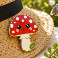 Créez votre propre épinglette personnalisée en émail souple ou dur, plaquée or, avec motifs d'anime, de dessins animés, de plantes et de champignons, en métal, pour revers de veste