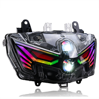 Phare de moto LED intelligent RGB contrôlé par application, compatible avec Yamaha NMAX Turbo DRL, pour éclairage de scooter personnalisé