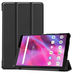 Toptan tablet lenovo tb 8505x kılıf-CYKE Trifold PU deri Tab M8 kılıf standı koruyucu Tablet Flip kapak için Lenovo Tab M8 FHD HD TB-8705F/N TB-8505F/X