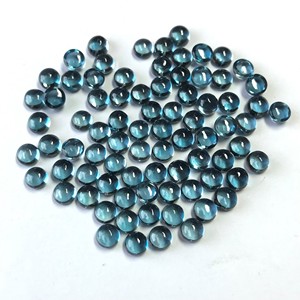 Alta calidad 6mm 7mm grado AAA Londres Topacio Azul cabujón cristal Natural piedra preciosa IGI buen Color suelto precio al por mayor - Product Image 6