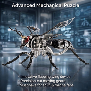 ชุดประกอบโมเดลตัวต่อโลหะ 3 มิติ รูปตัวต่อแมลงวันพิษ แบบ DIY สไตล์สตีมพังก์ ชุดประกอบผึ้งไบโอนิค งานฝีมือสแตนเลส ของตกแต่งโต๊ะทำงาน ของเล่น ของขวัญ - Product Image 4