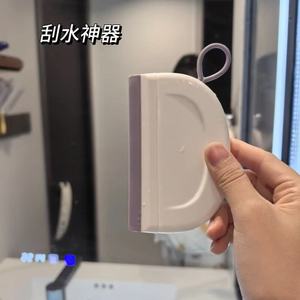 Mini Squeegee For Bathroom Window Glass Cleaning White And Blue <b>Plastic</b> With <b>Hook</b> - Product Image 3