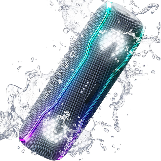 F10c Stereo Sound Outdoor Waterproof Bluetooths Speaker Portable Wireless Speaker with Color LED Light