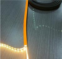 Canal LED en Silicone noir, 10x23mm, diffuseur latéral fluo Flex, 180 degrés, émission latérale, étanche