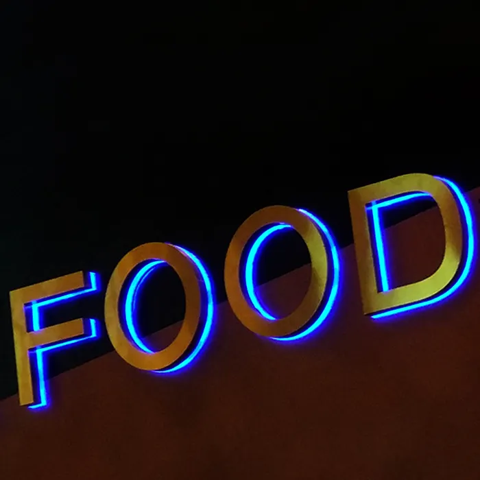 3D фоны здание фасадное освещение металлический Алфавит знак светодиодный светящийся брендинг письмо вывеска