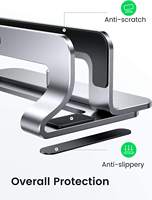 Support vertical pour ordinateur portable, support de bureau en aluminium compatible avec MacBook Pro Air, support de bureau réglable