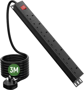 Power Strip con interruttore unità di distribuzione alimentazione PDU Rack Mount Power Strip presa di corrente Multi Plug