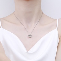 Collier pendentif étoile hexagonale en argent sterling S925 avec moissanite, cadeau romantique pour femme, Saint-Valentin, anniversaire
