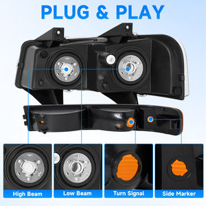 Горячая распродажа: Фара в сборе для <span class=keywords><strong>Chevrolet</strong></span> Express 2003-2022 | Фары для GMC Savana 1500 2500 3500 - Product Image 3