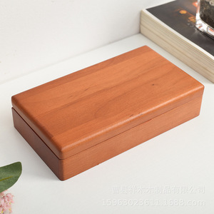 Wooden Stamp <b>Box</b> With Inkpad Rectangle Office Organizer For Private Stamp <b>Storage</b> Desktop <b>Drawer</b> Organizer - Product Image 3
