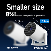 Nuevo Proyector de Video HY300 Pro+ 4K Smart Android 11 para Cine en Casa 2025, Portátil, Enfoque Automático, WiFi 6, Interfaz USB, LED/LCD 1080p 720p